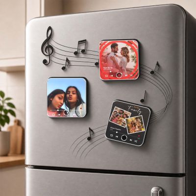 Birthday Gift for Bestie Friendship Day Gift for Men and Women Personalized Musical Fridge Magnet for Home Decor | Long Distance Friendship Gift